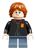 LEGO hp248 Ron Weasley, Black Torso Gryffindor Robe