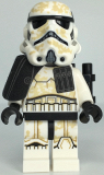 LEGO sw1131 Sandtrooper (Enlisted) - Black Pauldron, Ammo Pouch, Dirt Stains, Survival Backpack, Frown (Dual Molded Helmet)